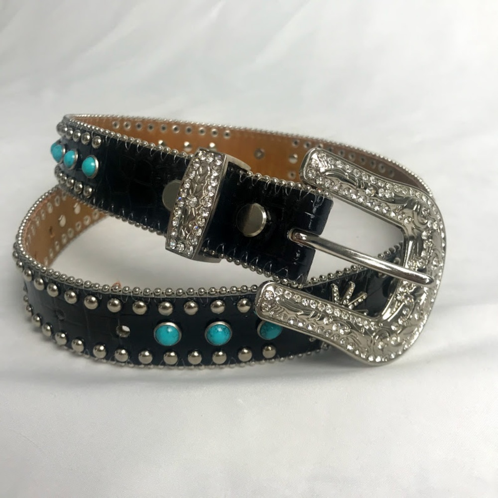 Turquoise Leather Belt